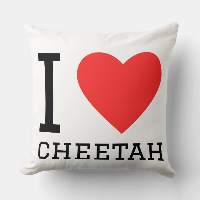 Coussin J'adore guépard  (Recto)