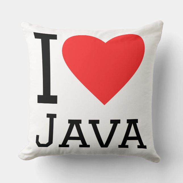Coussin J'adore Java  (Recto)