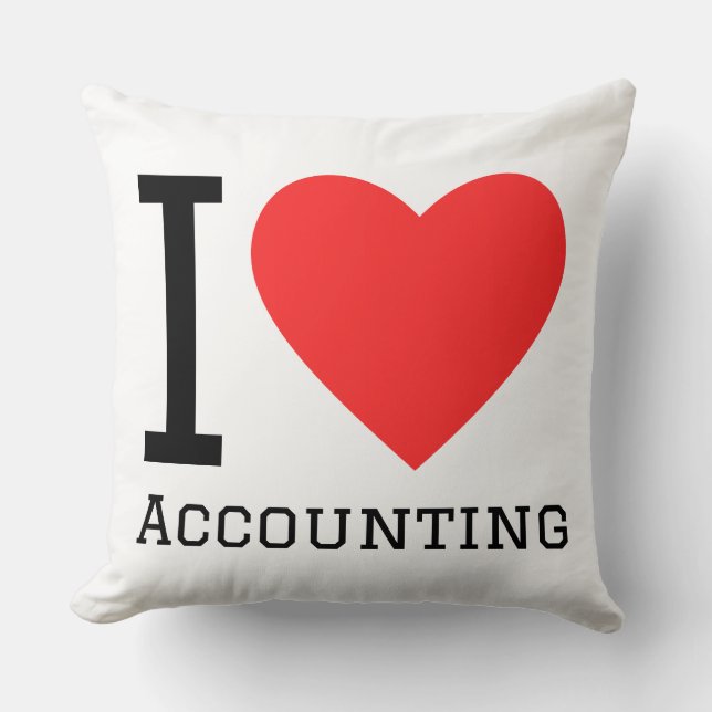 Coussin J'adore la comptabilité (Recto)