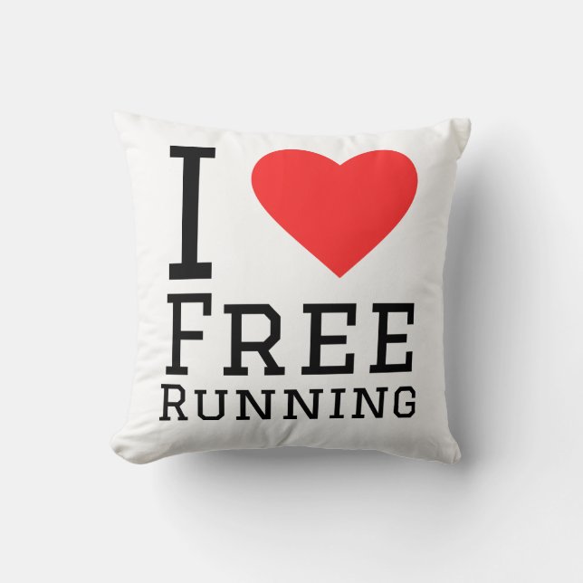 Coussin J'adore la course libre (Recto)