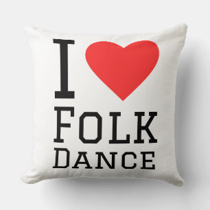 Coussin J'adore la danse folklorique