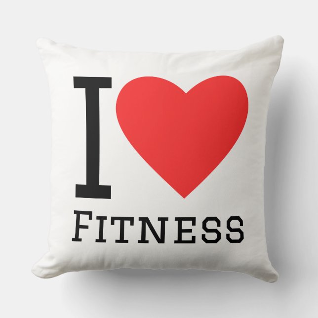 Coussin J'adore la forme physique (Recto)