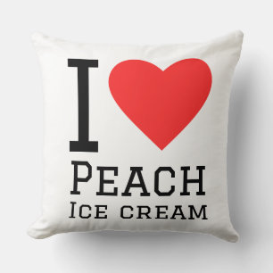 Coussin J'adore la glace à la pêche