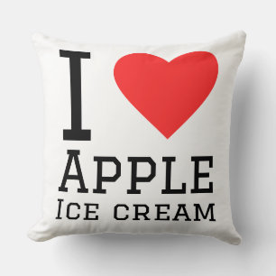 Coussin J'adore la glace aux pommes 