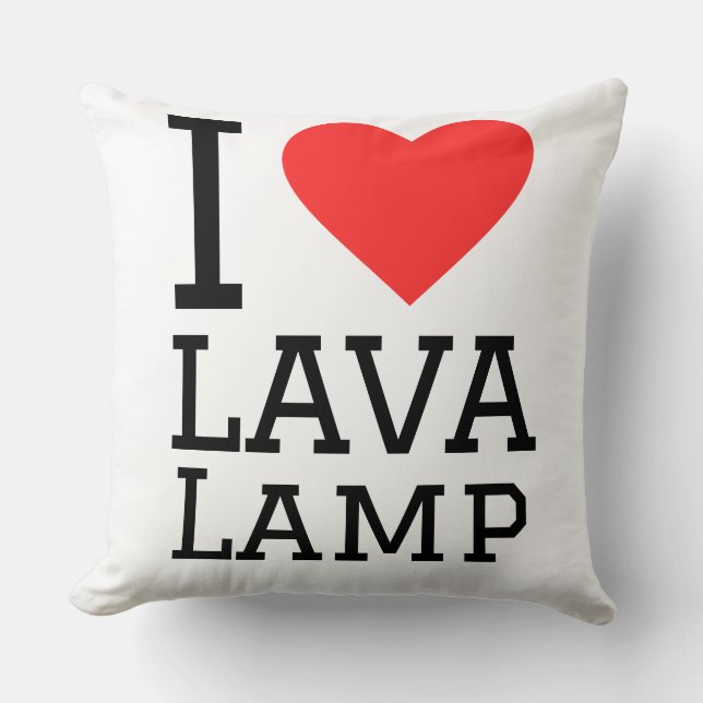 Coussin J'adore la lampe à lave (Recto)