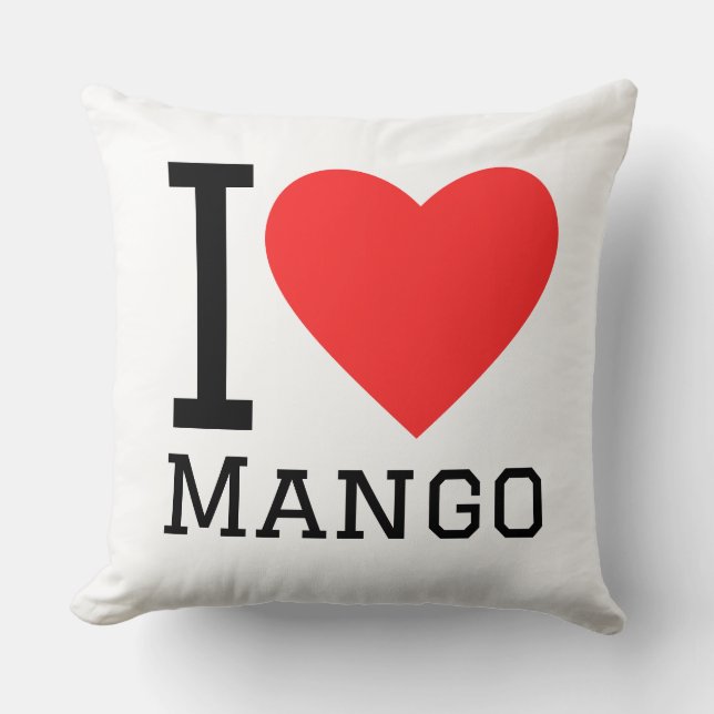 Coussin  J'adore la mangue  (Recto)