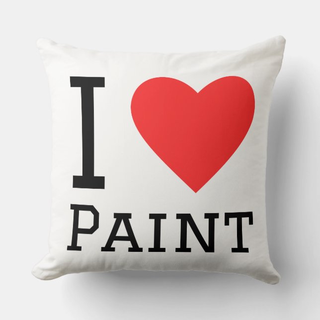 Coussin J'adore la peinture (Recto)