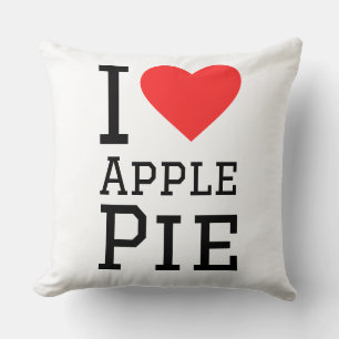Coussin J'adore la tarte aux pommes 