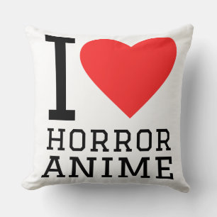 Coussin J'adore l'anime d'horreur