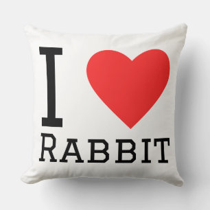 Coussin J'adore lapin 