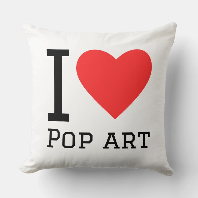 Coussin J'adore l'art pop (Recto)