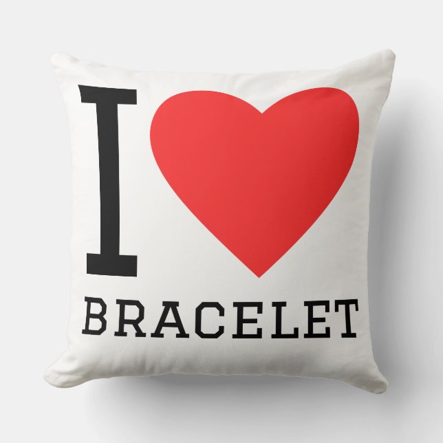 Coussin J'adore le bracelet (Recto)