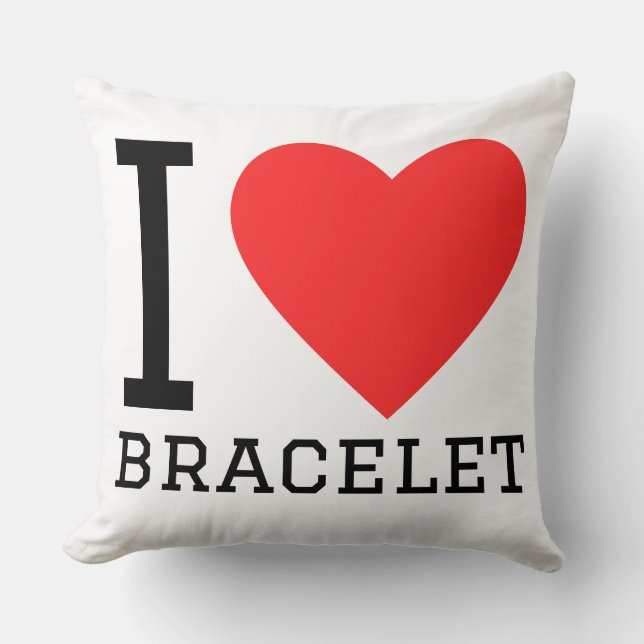 Coussin J'adore le bracelet (Recto)