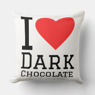 Coussin J'adore le chocolat noir