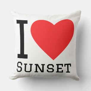 Coussin J'adore le coucher de soleil