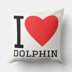 Coussin J'adore le dauphin