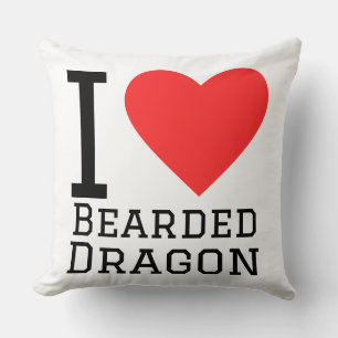 Coussin J'adore le dragon barbu