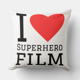 Coussin J'adore le film de super-héros