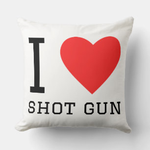 Coussin J'adore le fusil à pompe