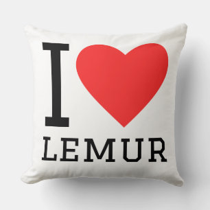 Coussin J'adore le lémurien