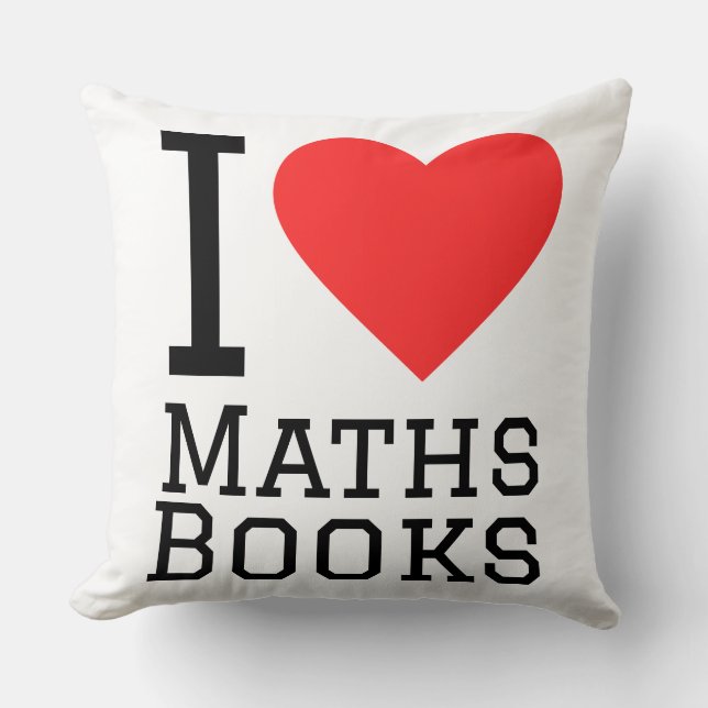 Coussin J'adore le livre de maths (Recto)