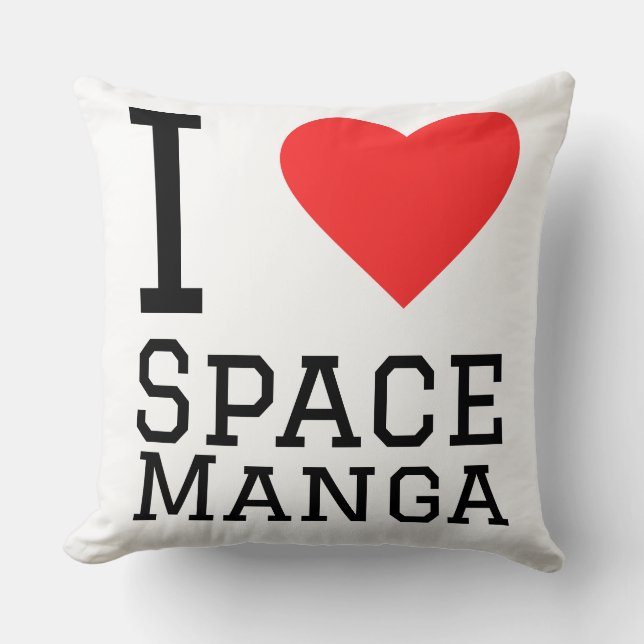 Coussin J'adore le manga de l'espace (Recto)