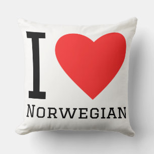Coussin J'adore le norvégien