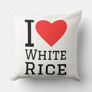 Coussin J'adore le riz blanc