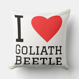 Coussin J'adore le scarabée Goliath
