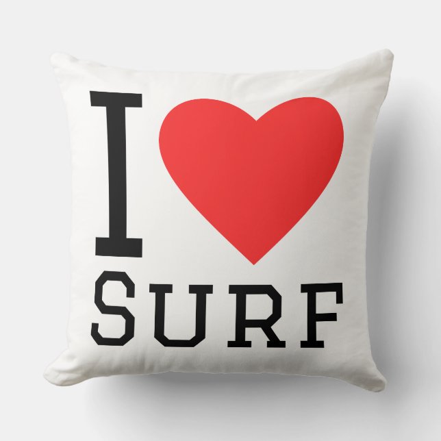 Coussin J'adore le surf (Recto)
