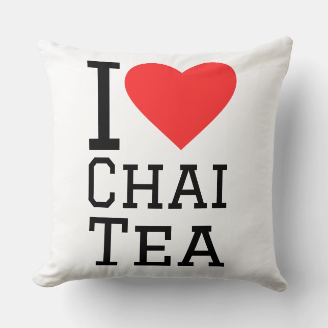 Coussin J'adore le thé chai (Recto)
