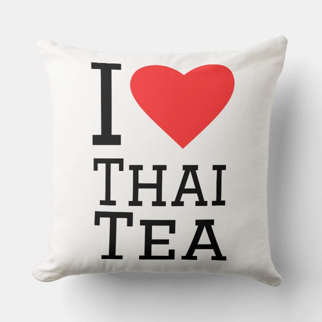 Coussin J'adore le thé thaï (Recto)