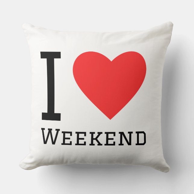 Coussin J'adore le week-end (Recto)