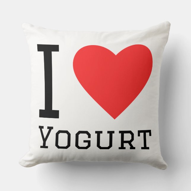 Coussin J'adore le yaourt (Recto)