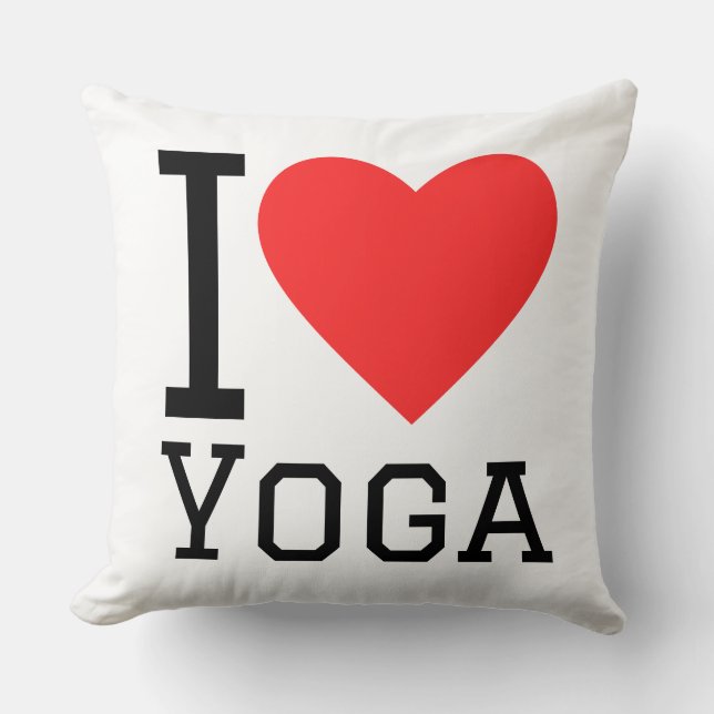 Coussin J'adore le yoga (Recto)