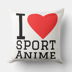 Coussin J'adore les animes de sport