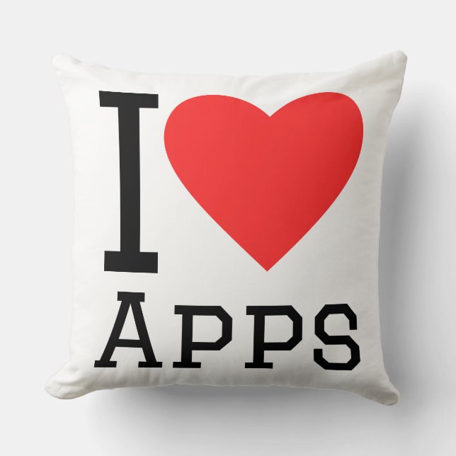 Coussin J'adore les applications (Recto)
