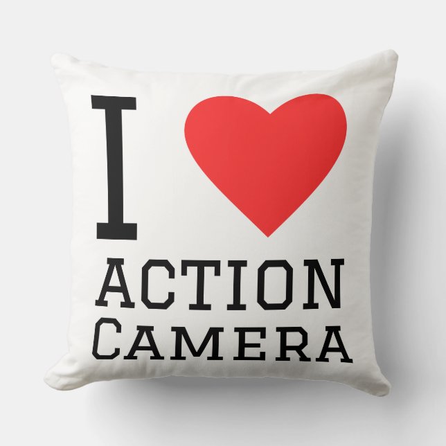 Coussin J'adore les caméras d'action (Recto)