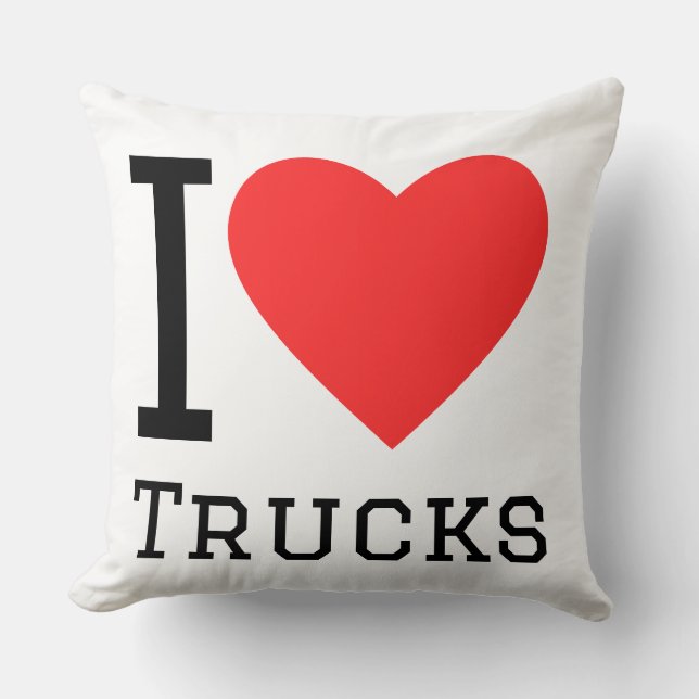 Coussin J'adore les camions (Recto)