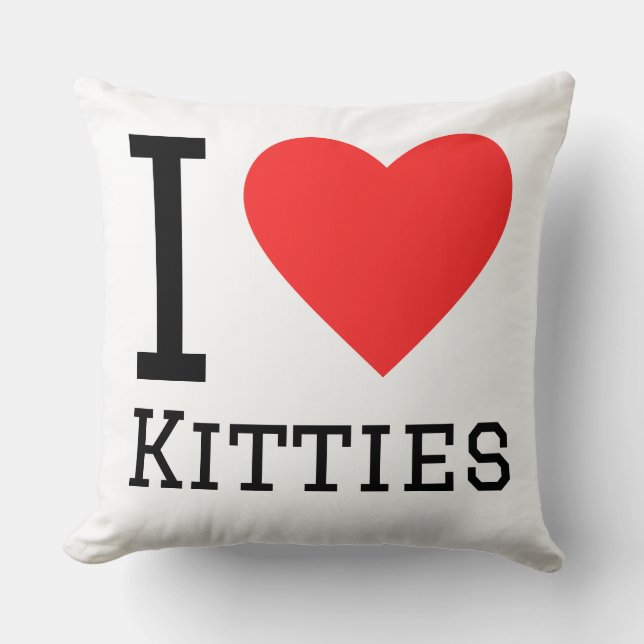 Coussin J'adore les chatons (Recto)
