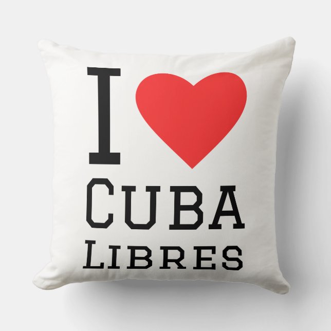 Coussin J'adore les Cuba libres (Recto)