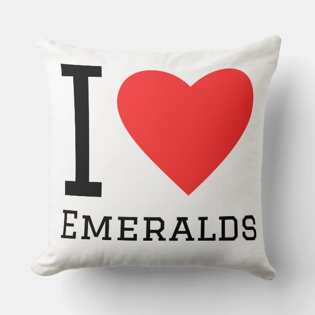 Coussin J'adore les émeraudes (Recto)