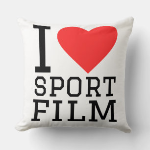 Coussin J'adore les films sportifs 