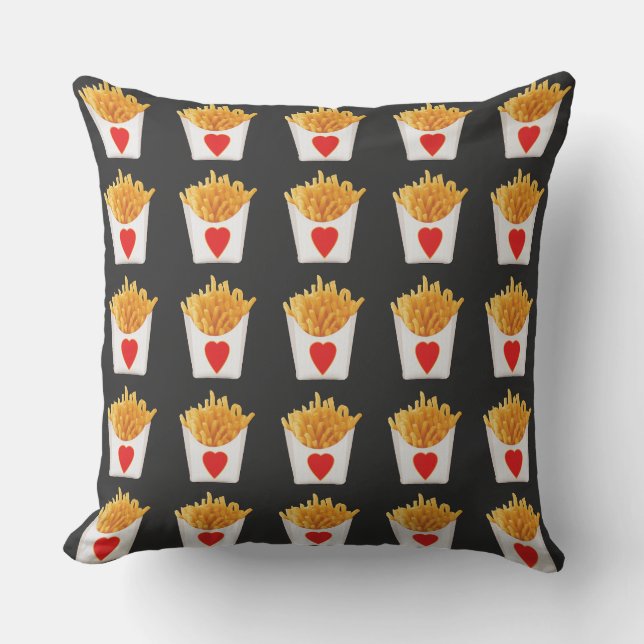 Coussin J'adore les frites (Recto)