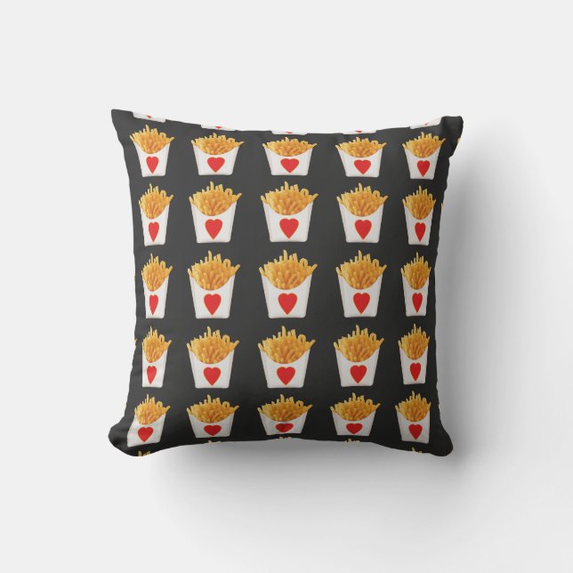 Coussin J'adore les frites (Recto)