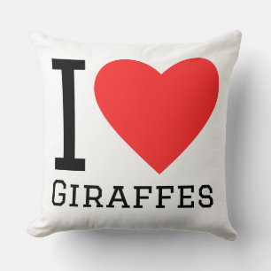 Coussin J'adore les girafes
