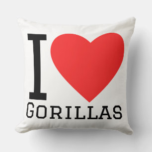 Coussin J'adore les gorilles