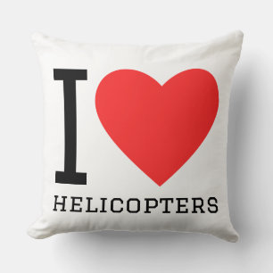 Coussin J'adore les hélicoptères