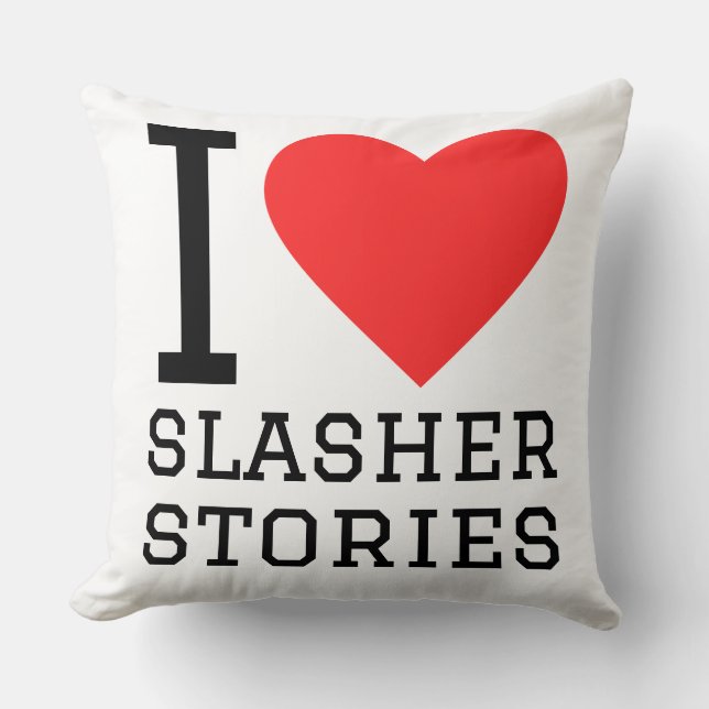 Coussin J'adore les histoires de slasher  (Recto)