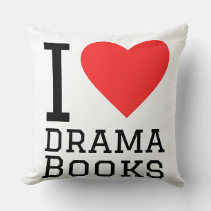 Coussin J'adore les livres de drame 